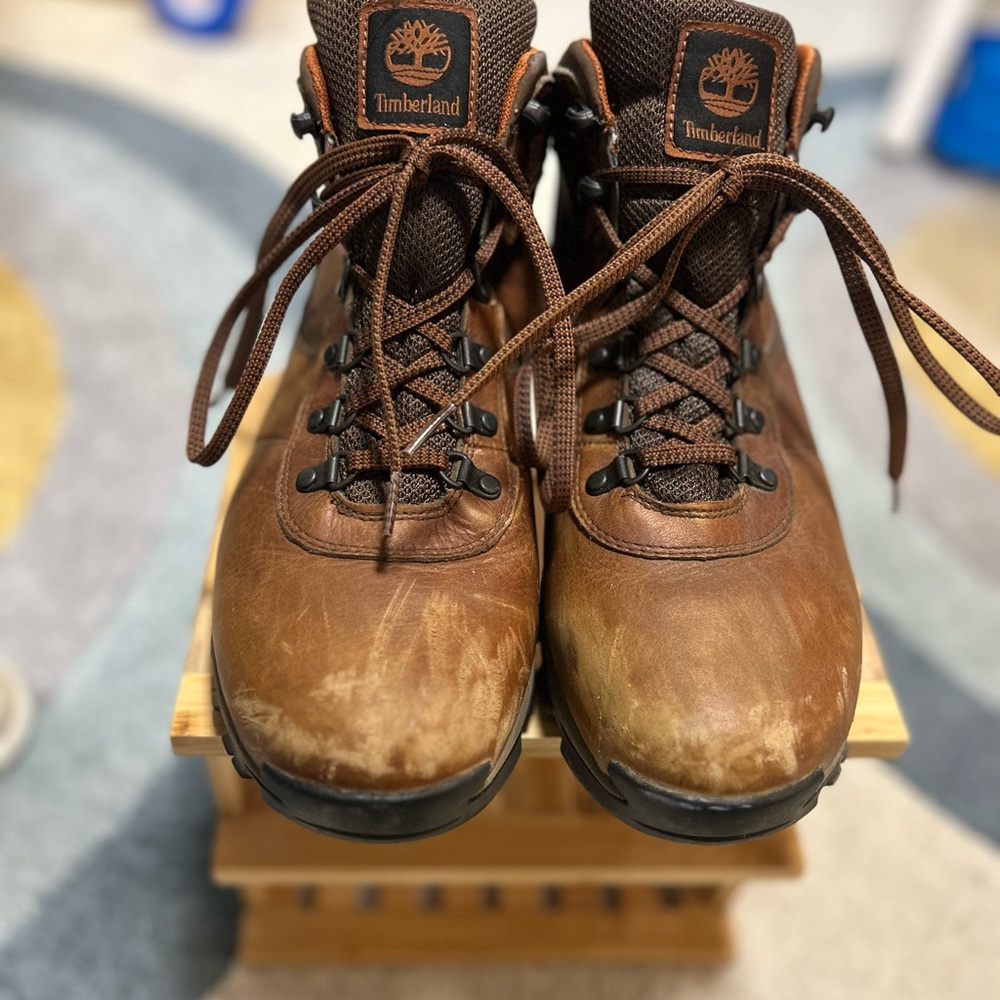Timberland Brown Leather High-Top Boots